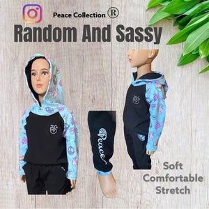 New Kids Warm Stretchy Comfortable Peace Hoodie Outfit